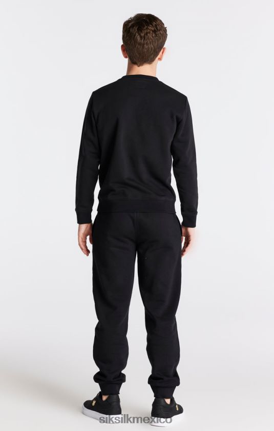 sudadera negra esencial vestir Niños SikSilk 8TT44N291